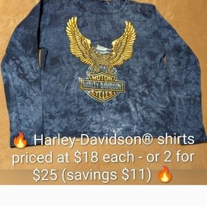 Authentic Vintage Harley-Davidson® Ladies Navy Long Sleeve